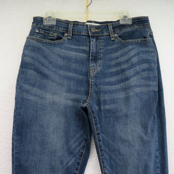 Levis Blue Jeans Womens Size 14 Signature Mid Rise Skinny Dark Wash Denim - Picture 2 of 12